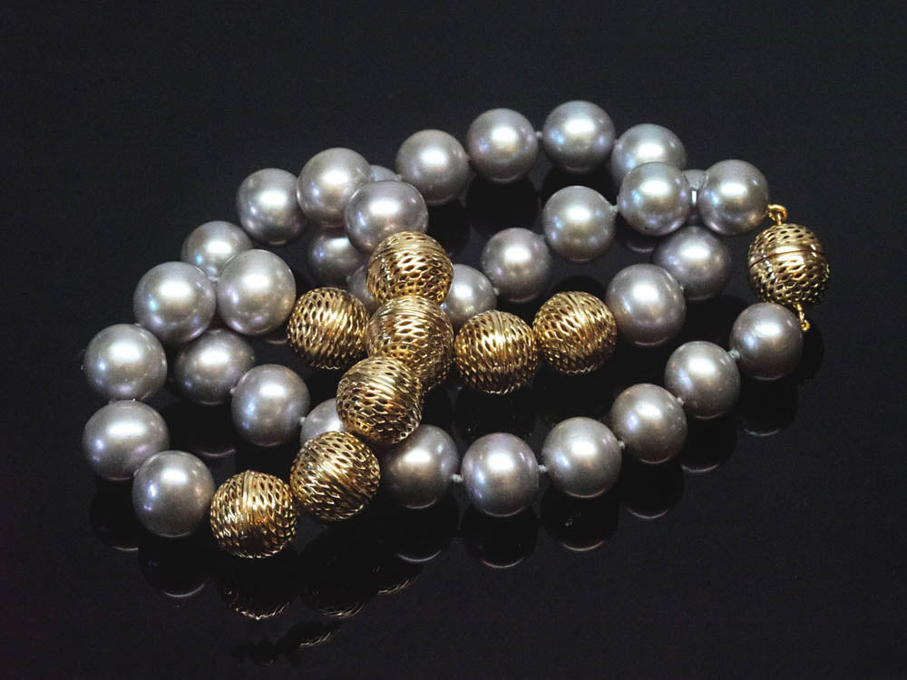 14k  beads, Sweetwater Pearls Collier