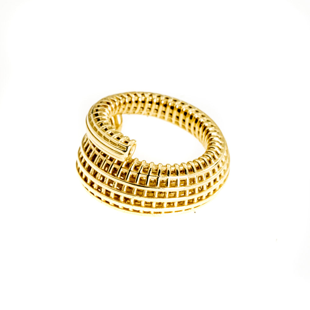 14K yellow gold - Modern Spiral Ring