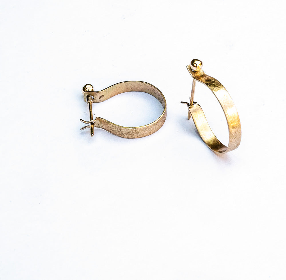 14k Gypsy-2cm -diameter- earrings