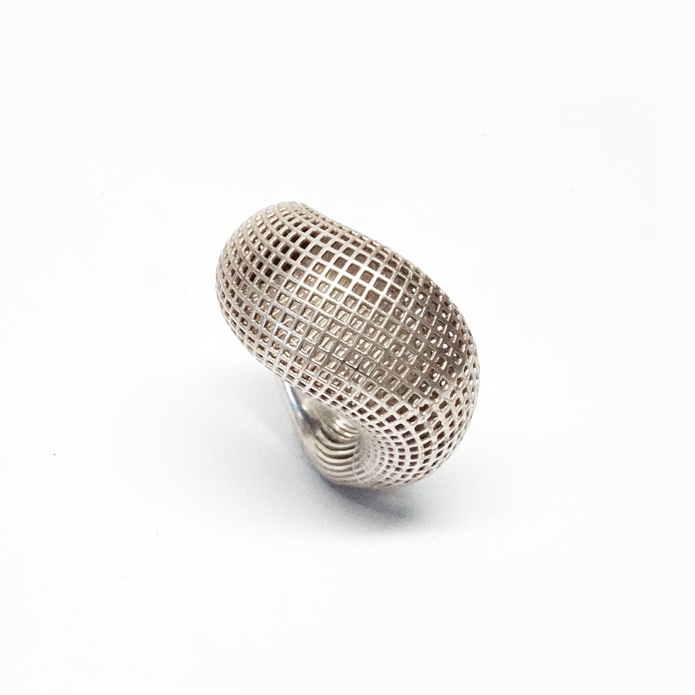 Sterling Silver Large Statement , Contemporary , Cocktail Ring