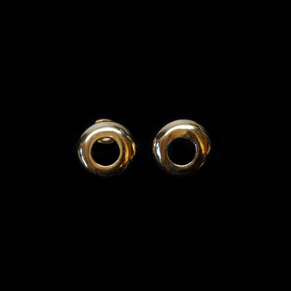 18k Donut earrings - Blue Topaz
