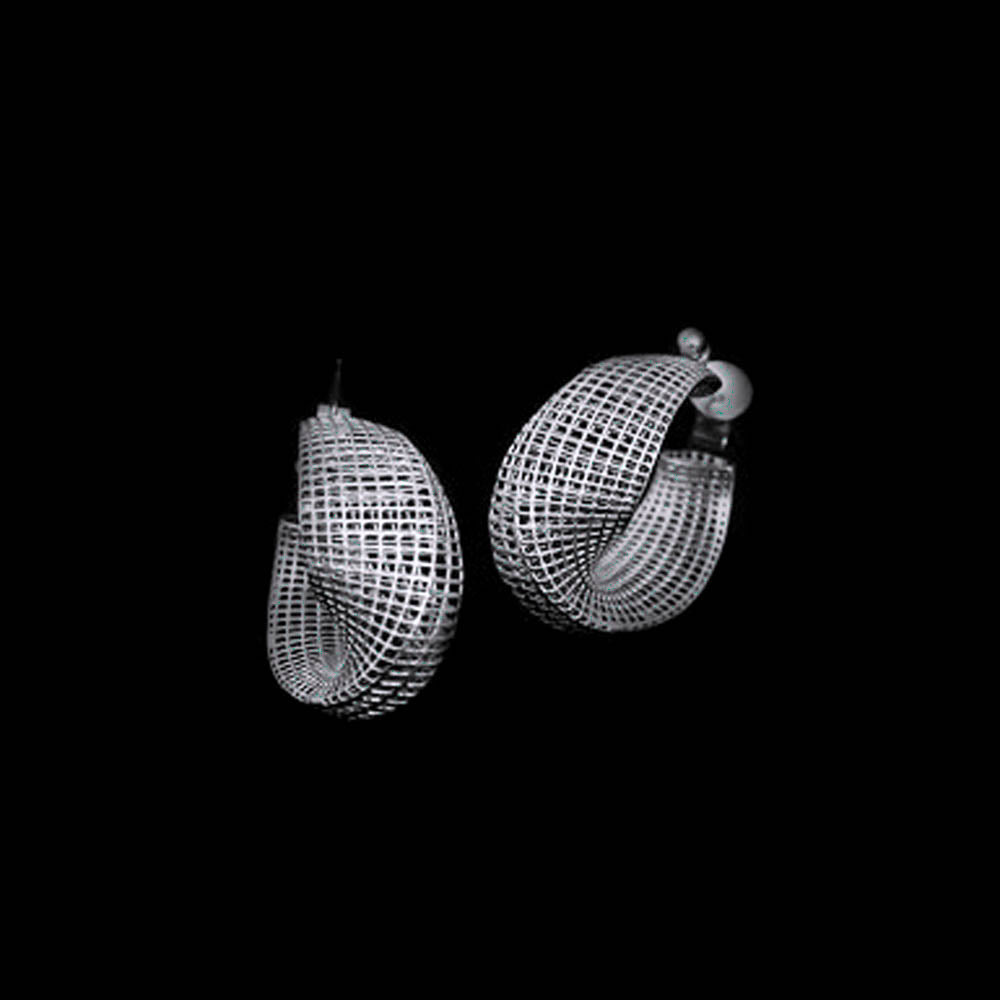 sterling silver - Small Mobius Earrings