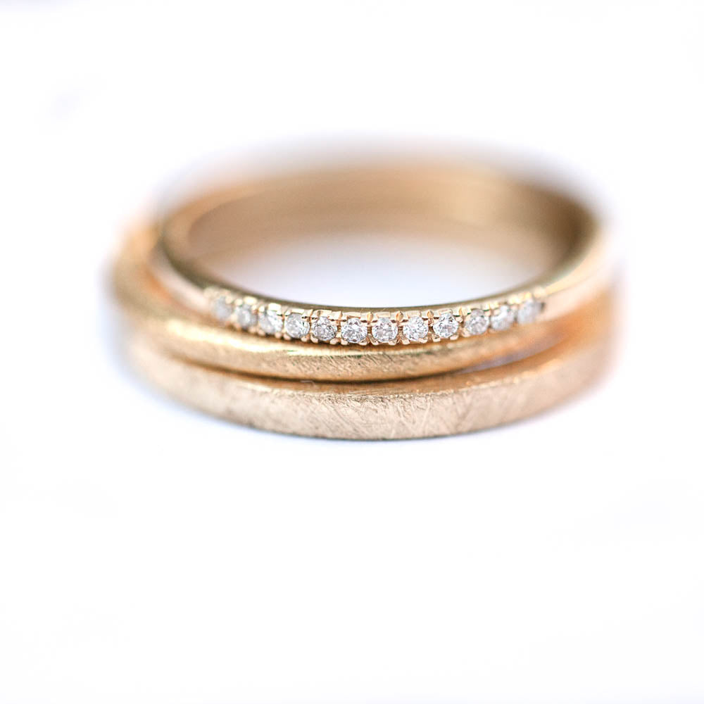 18K-  24D  White Pave Eternity Ring - handmade jewelry