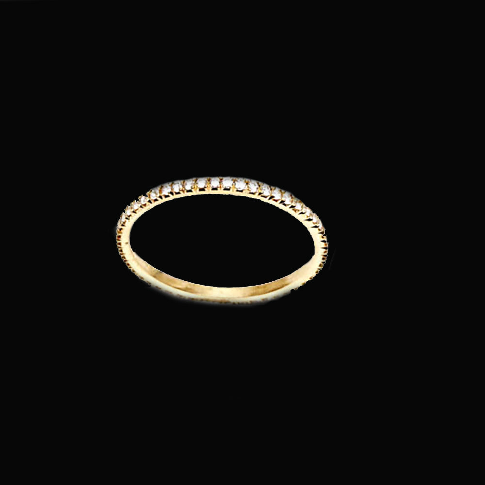 18K-  Eternity WHITE Diamonds - FULL Pave ring