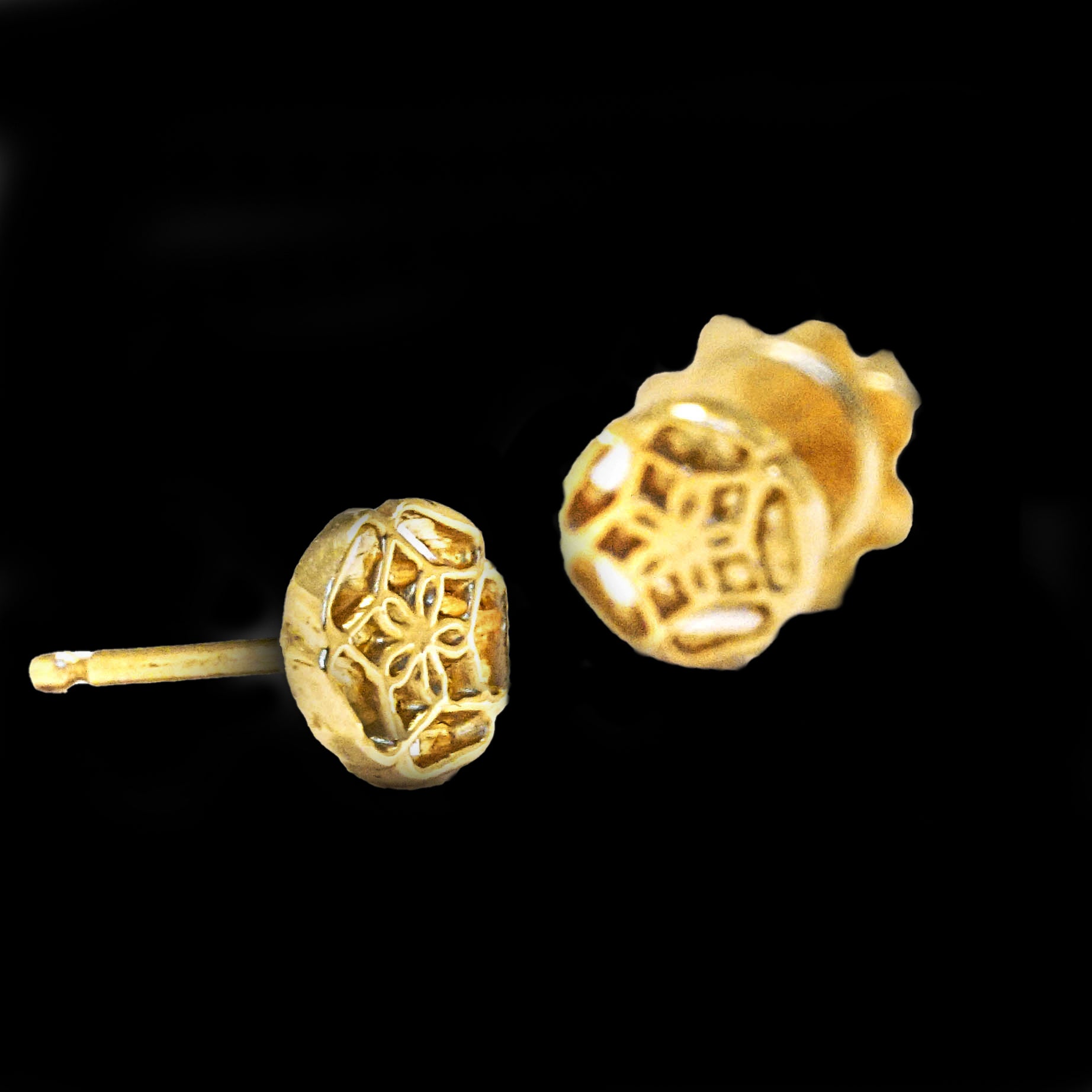 18K Flowers Stud Earrings (Maya)