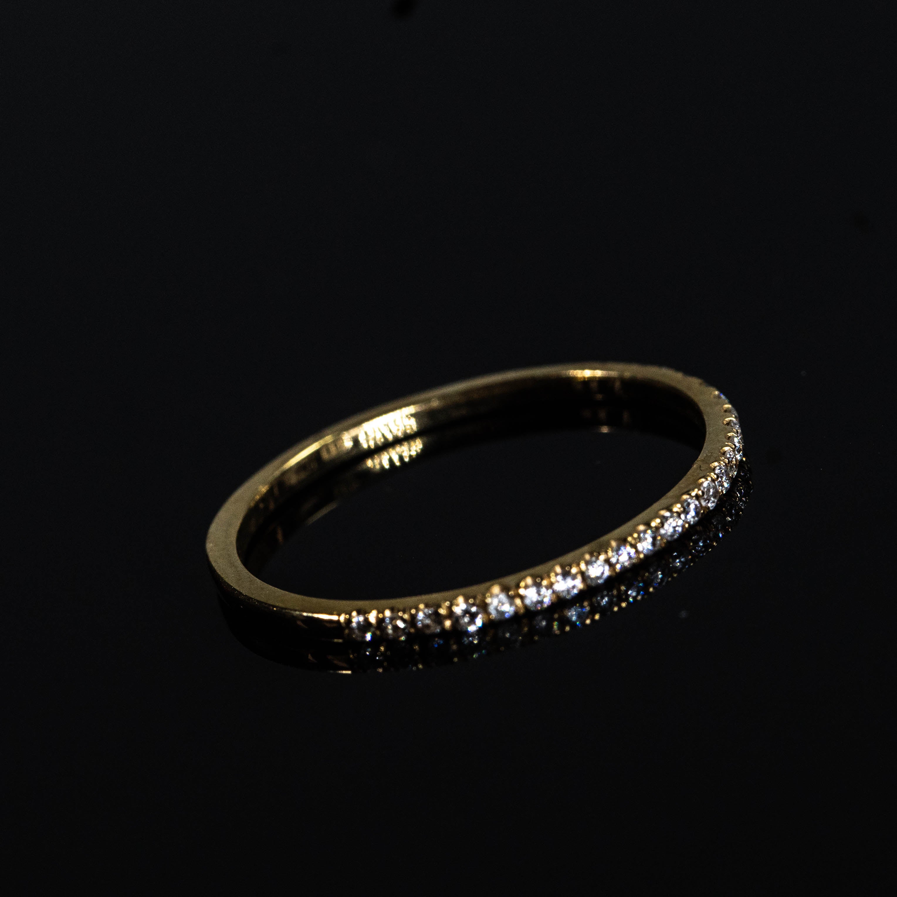 18K 12D White Pave Eternity Ring