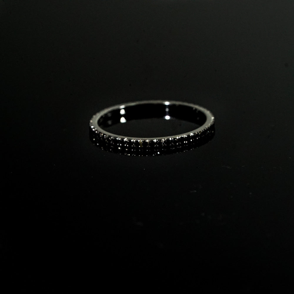 18K - 24 BLACK Diamonds Pave ring