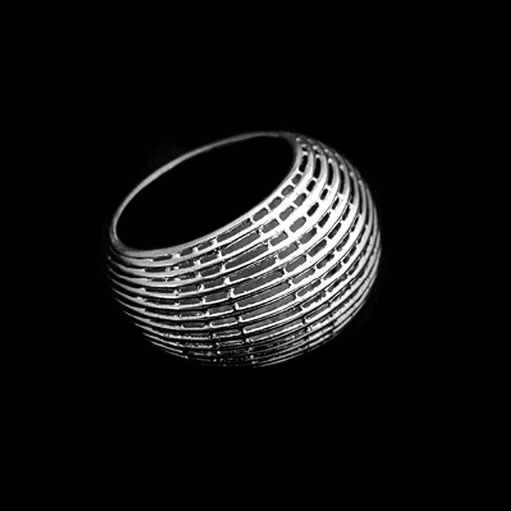 SILVER Dome Net Ring