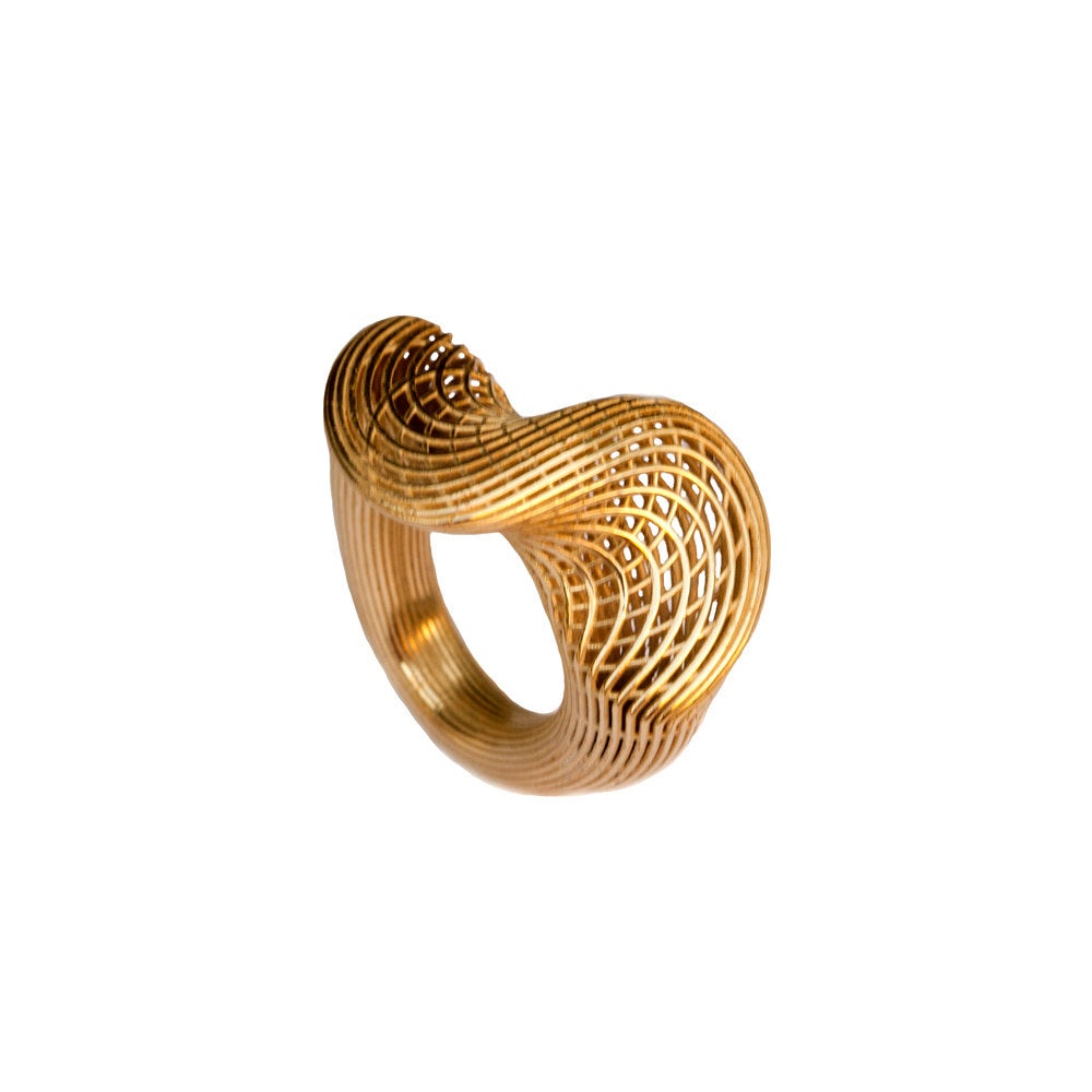 18K yellow gold - Top Twisted Unique Ring