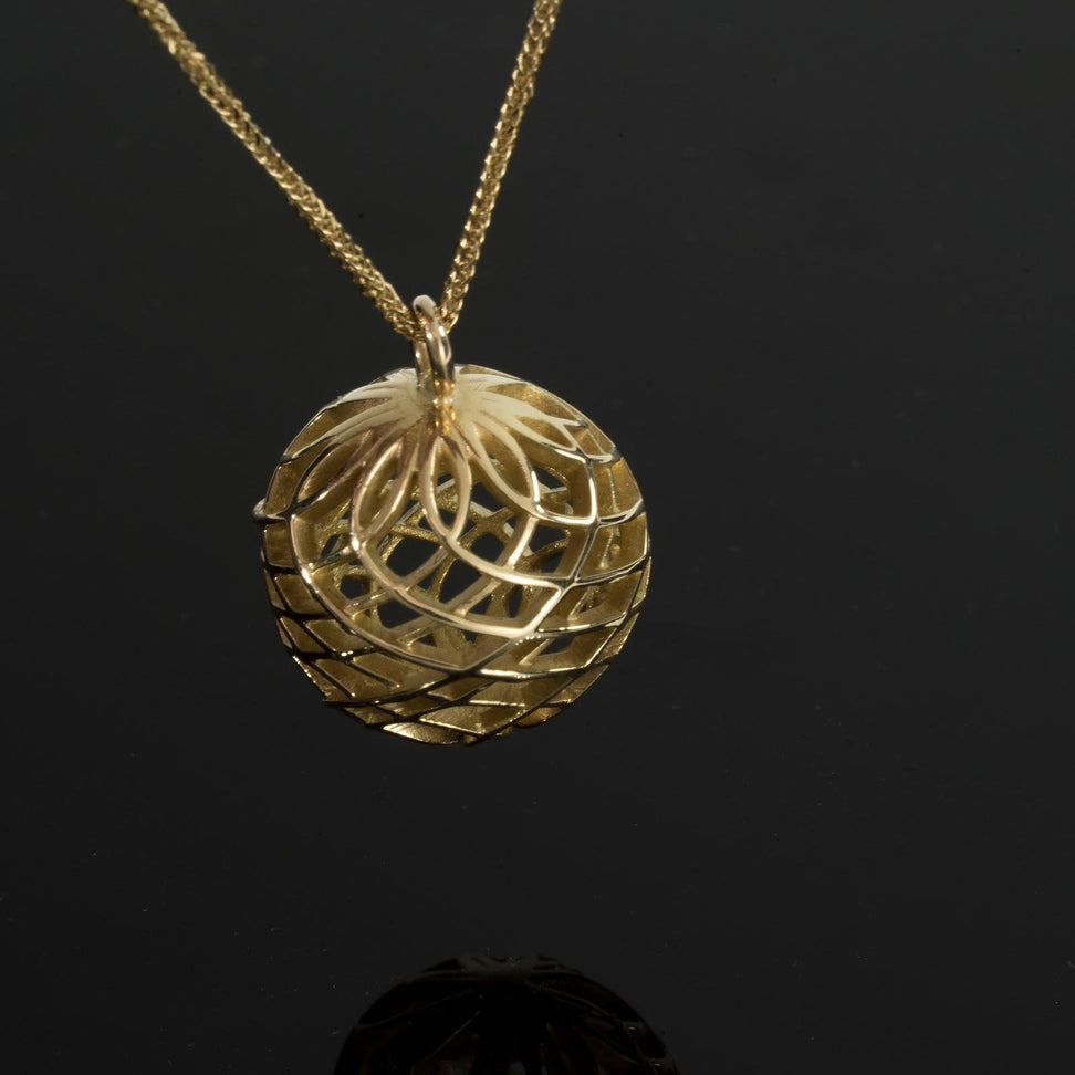 Minimalist Flower Necklace3d Flower Pendantmodern Design 